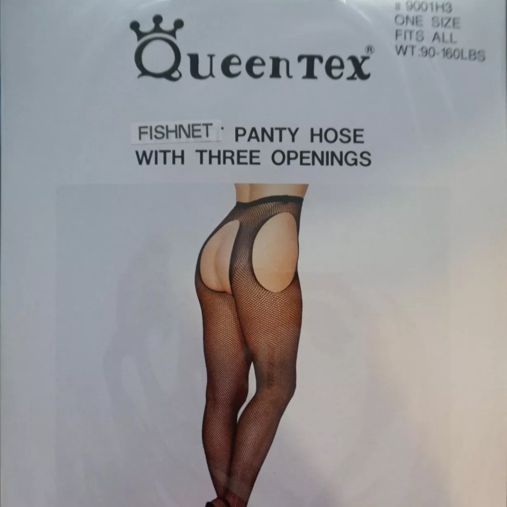 SEAMLESS FISHNET SUSPENDER PANTYHOSE - Picture 3 of 6